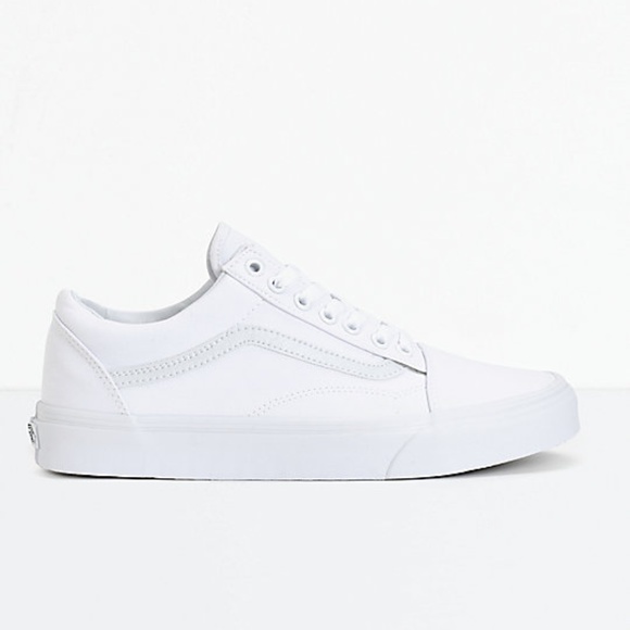 vans old skool mono white skate shoes